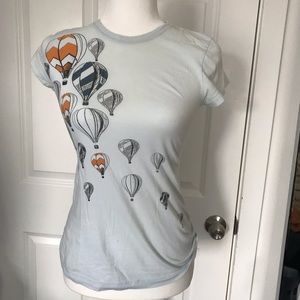 Fitted Juniors Hot Air Balloon Tee